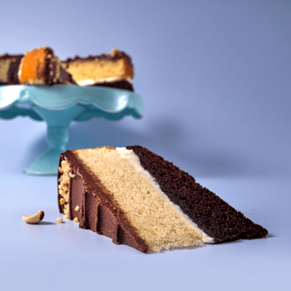 Layered Praline Ganache Cake