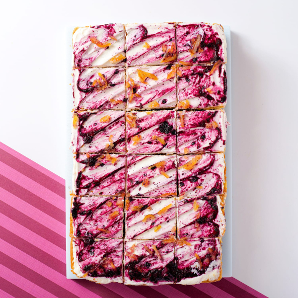 Lemon, Blueberry and Mascarpone Traycake